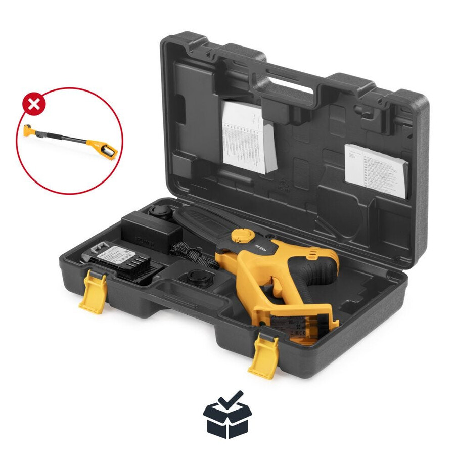 sécateur et scie à batterie - kit pr 100e